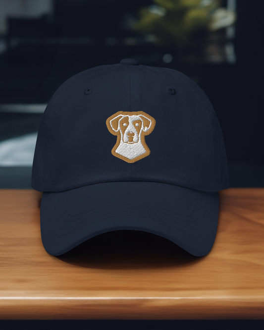 Great Dane Dad Hat in Gold and White