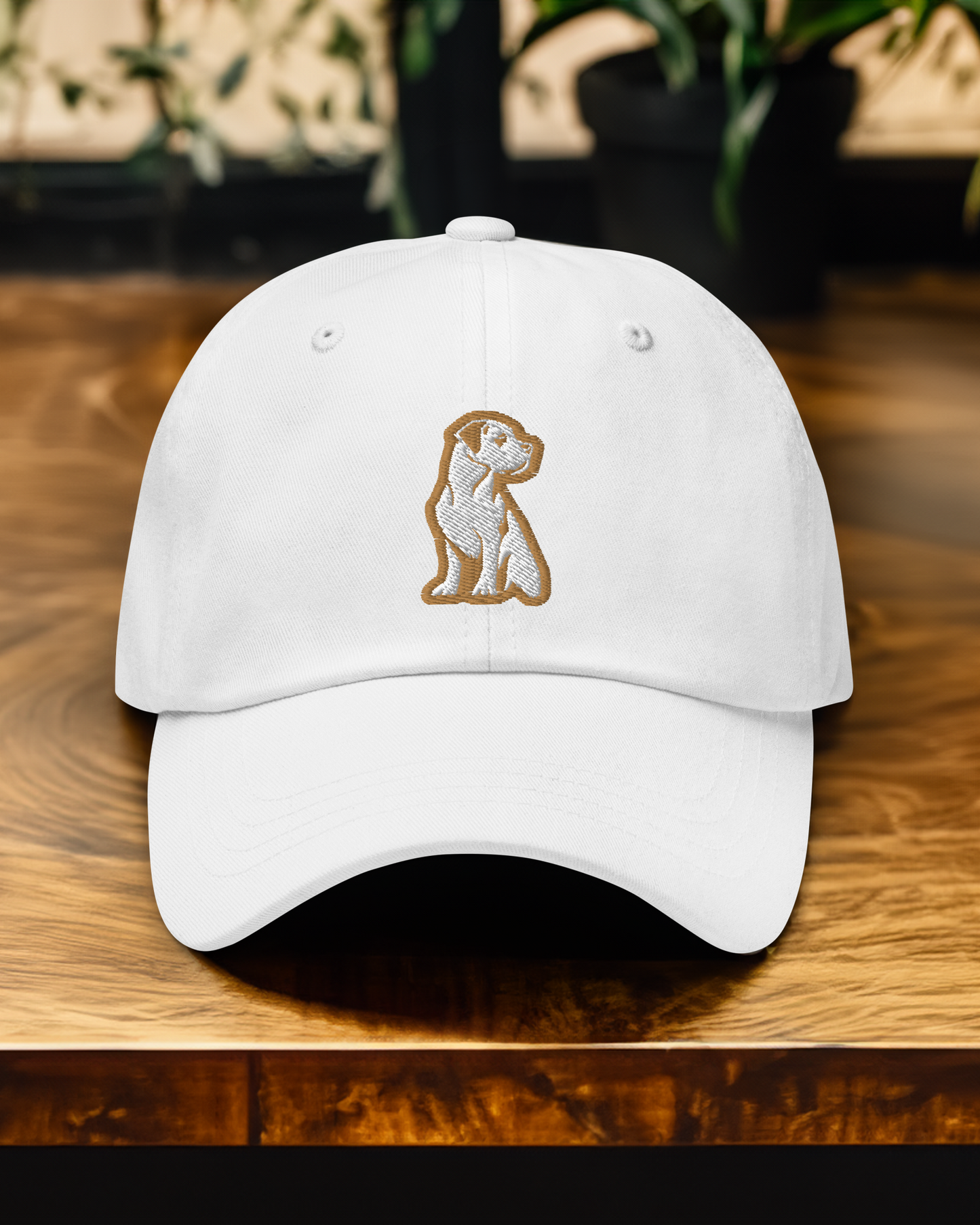 Great Dane Dad Hat in Gold and White