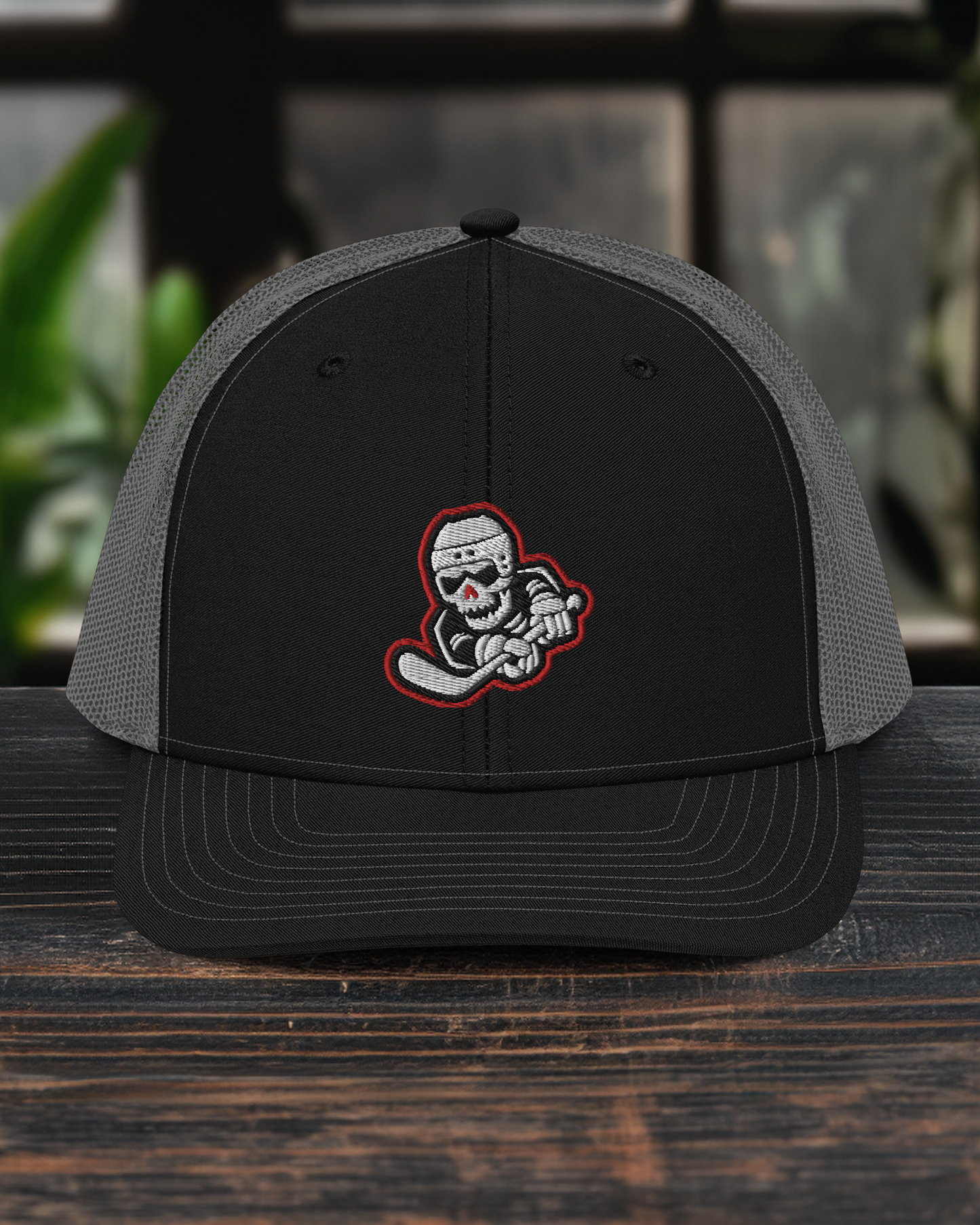 Skeleton Striker Premium Curved Brim Trucker Cap