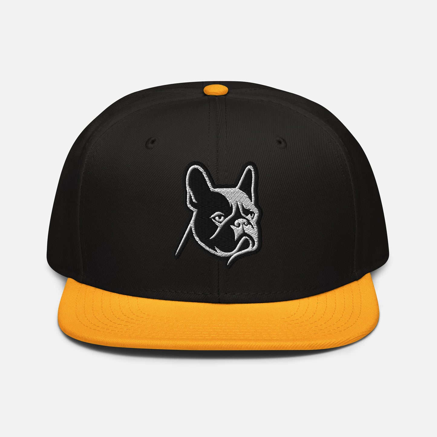 French Bulldog Snapback Hat in Black and White