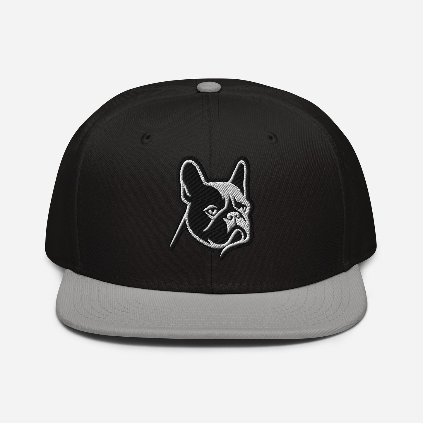 French Bulldog Snapback Hat in Black and White