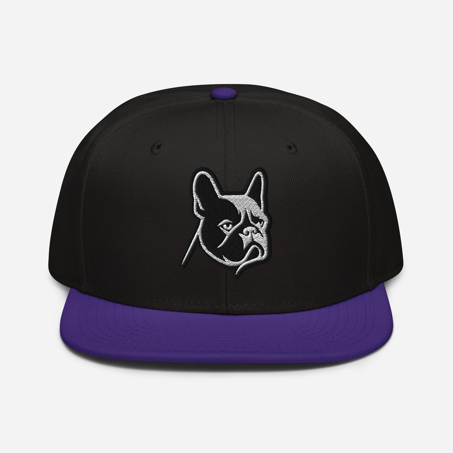 French Bulldog Snapback Hat in Black and White