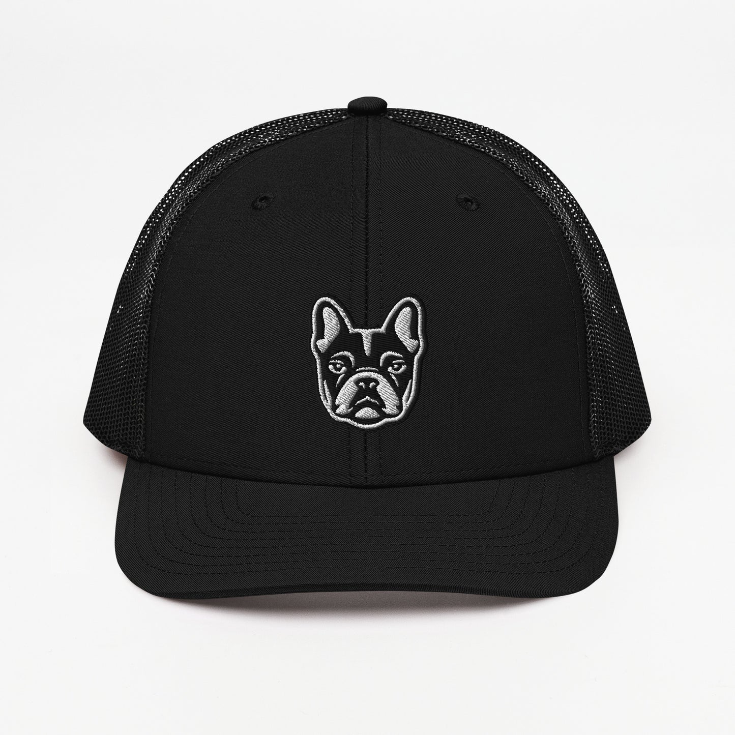 French Bulldog Trucker Cap in Black and White