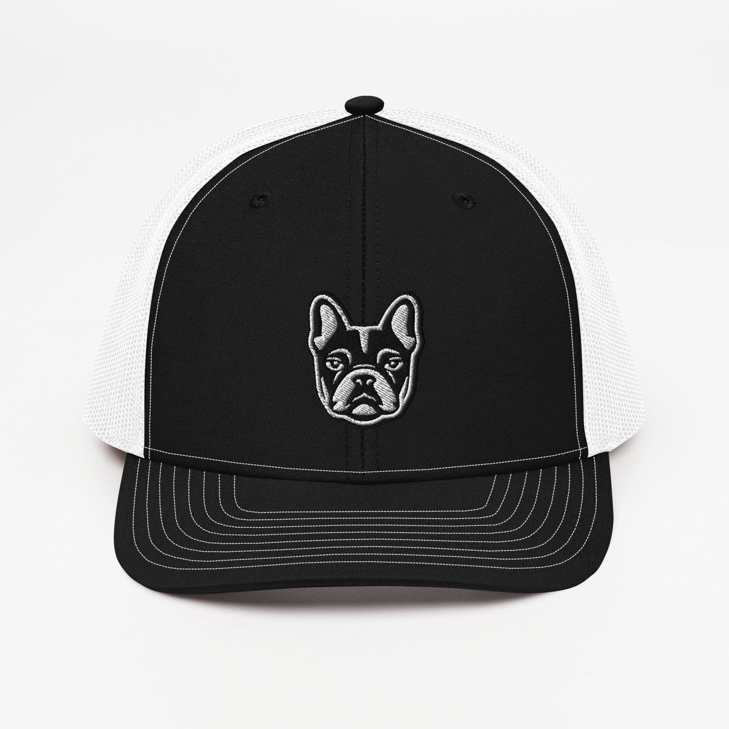 French Bulldog Trucker Cap in Black and White